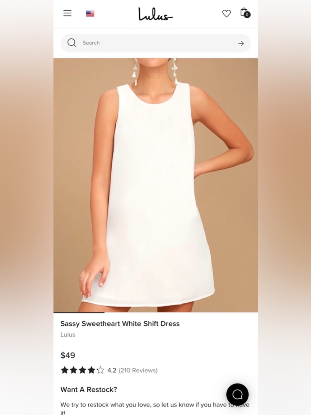 Lulus Women’s Sassy Sweetheart Sleeveless White Shift Mini Dress Size XS - Picture 3 of 11